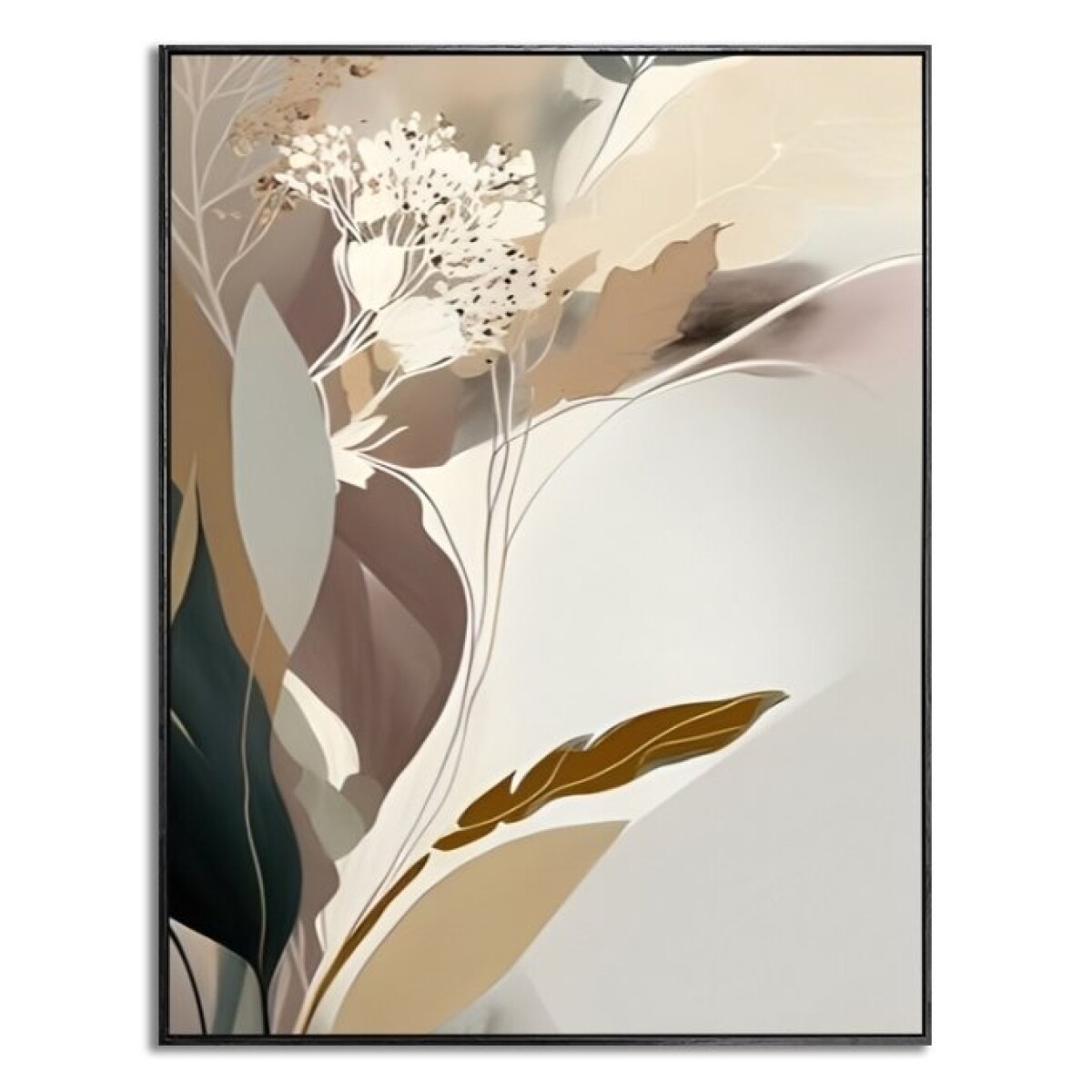 CUADRO CANVAS 40x50cm MARCO FLOR ABSTRACTA 