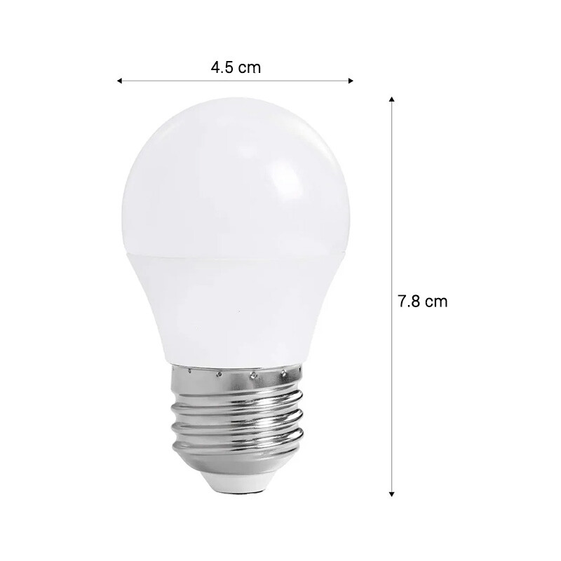 LLG4505 Lámpara LED G45 E27 5W Luz Fria