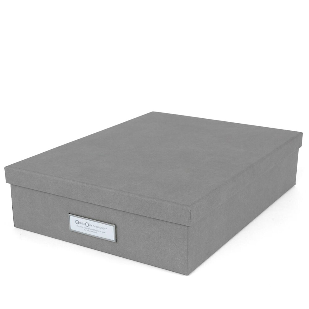 CAJA ORG C/TAPA PAPEL GRIS OSKAR