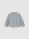 Camisa Minicuadros Cuello Camisero Blanco Roto