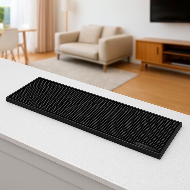 ALFOMBRA BAR COCTELERIA PVC TRAMONTINA 30X15CM NEGRO