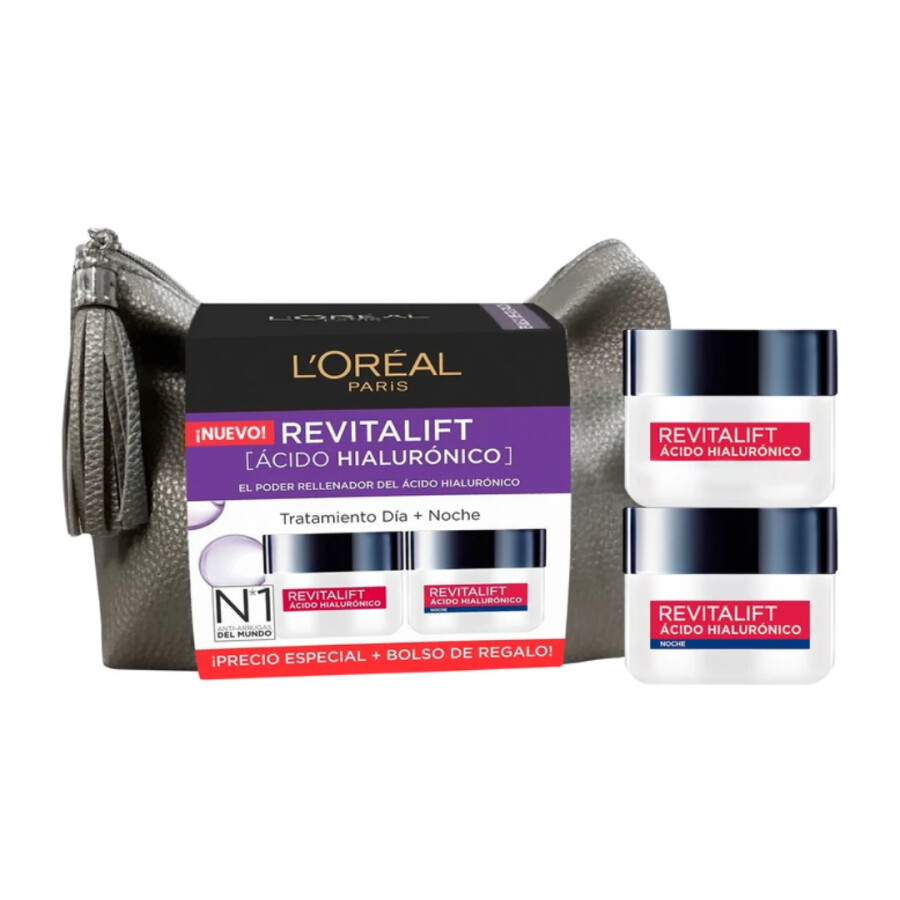 Pack L’Oréal Crema de Día y Noche Revitalift Hialurónico + Neceser Pack L’Oréal Crema de Día y Noche Revitalift Hialurónico + Neceser