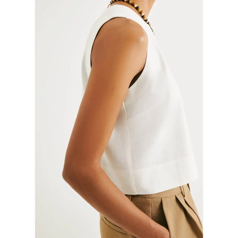 CAMISETA REGATA FEM BEGE CLARO