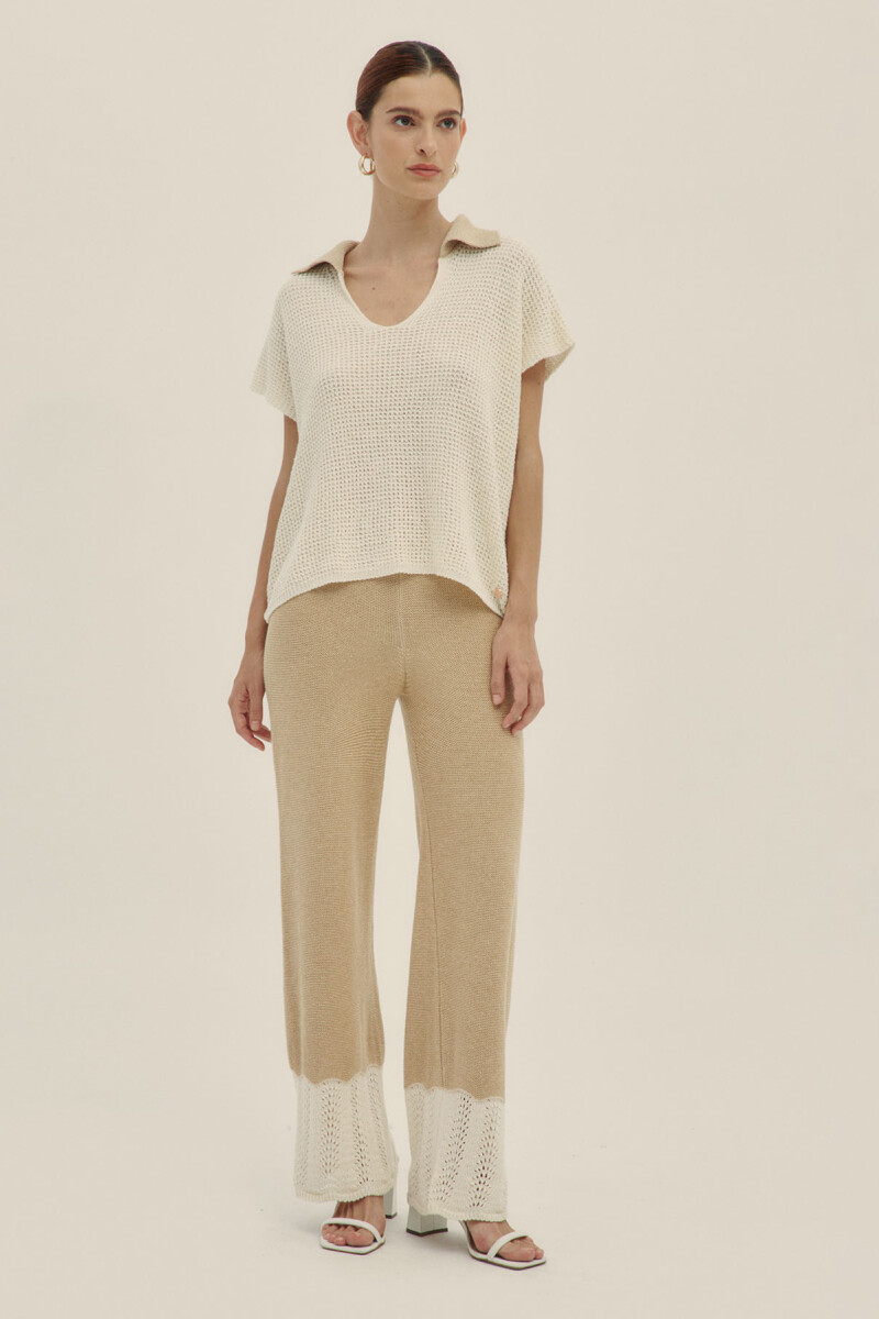 LU KNIT PANTS Latte