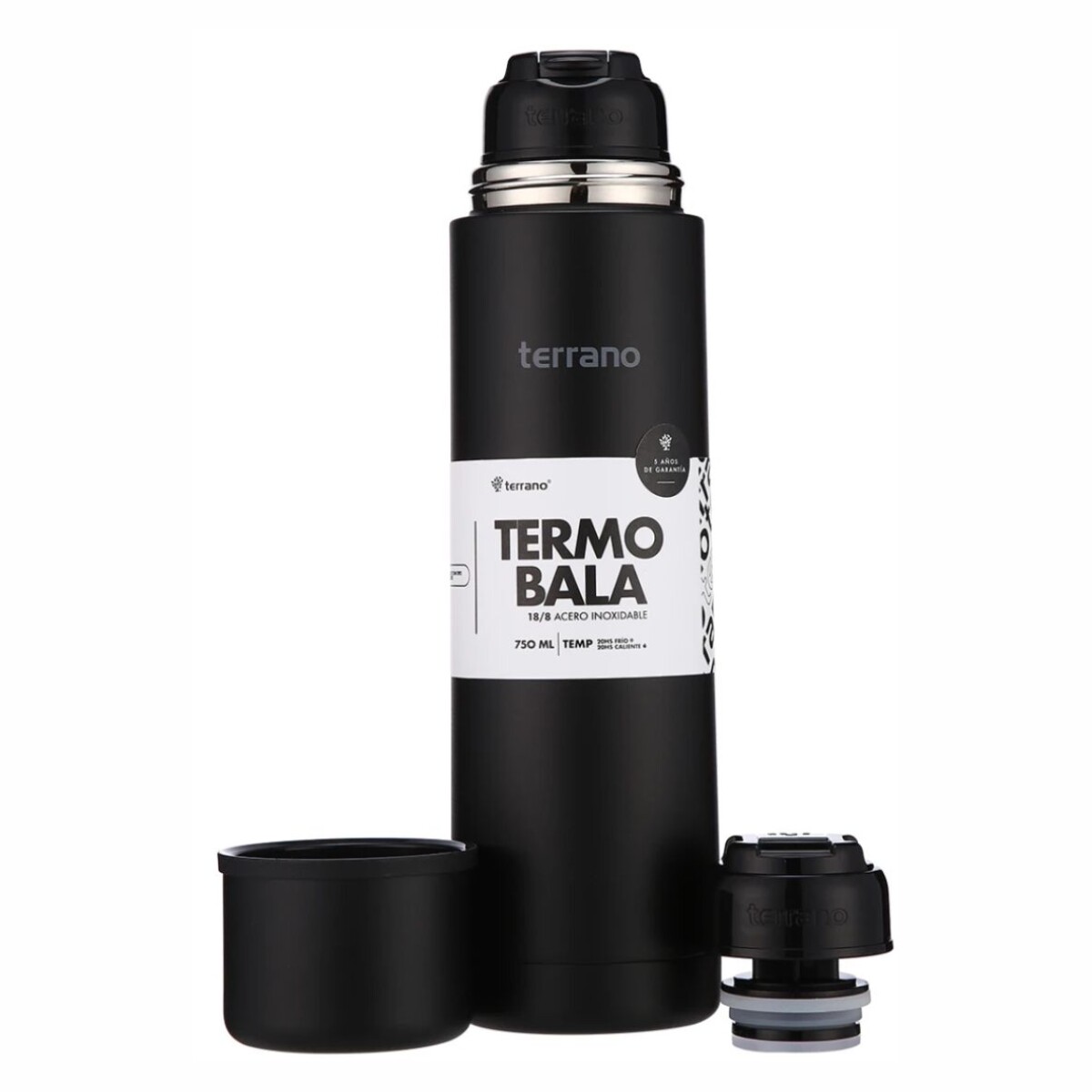 TERMO TERRANO BALA 750ML - NEGRO 