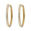 Aros en oro amarillo 18k cin circonias. N0526 Aros en oro amarillo 18k cin circonias. N0526