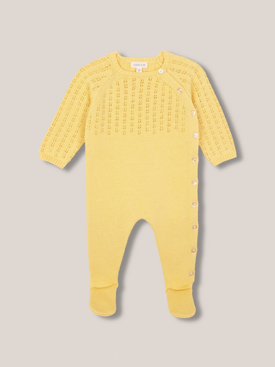 Pelele Con Calados Amarillo