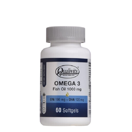 Omega 3 - Fish Oil 1000 mg 60caps Qualivits Omega 3 - Fish Oil 1000 mg 60caps Qualivits