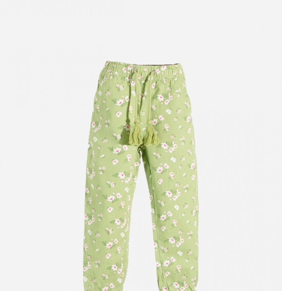 Pantalón jogger estampado VERDE OLIVA