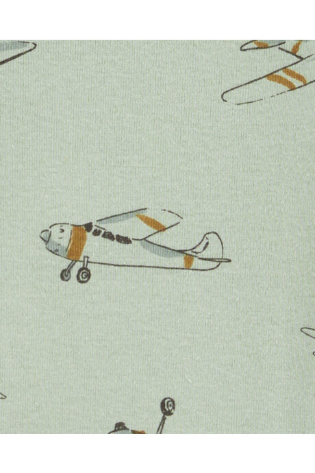 Set tres piezas de algodón, pantalón y dos bodies, diseño aviones Set tres piezas de algodón, pantalón y dos bodies, diseño aviones