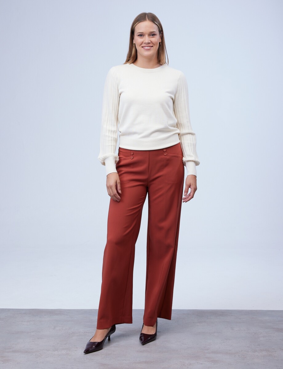 Pantalon Wide Leg - Terracota 