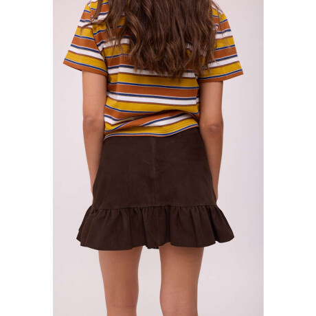 FALDA ULA COURO Chocolate