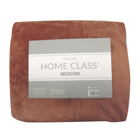 Frazada Flannel King Size Home Class 240 x 260 cm TERRACOTA