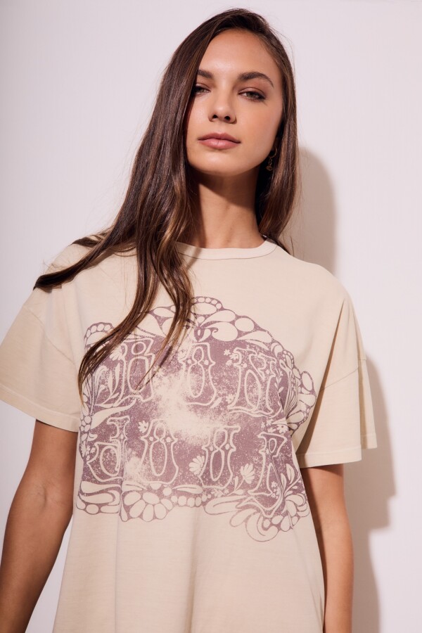 Remera Algodon Lavado Bon Jour Arena