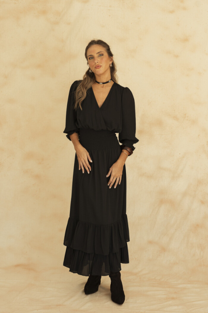 VESTIDO VALENTINA MAXI NOIR VESTIDO VALENTINA MAXI NOIR