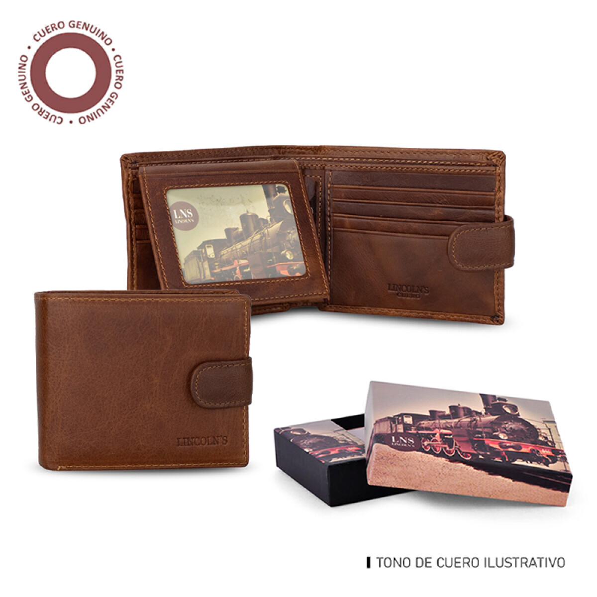 BILLETERA CUERO MORFEO - WHISKY 