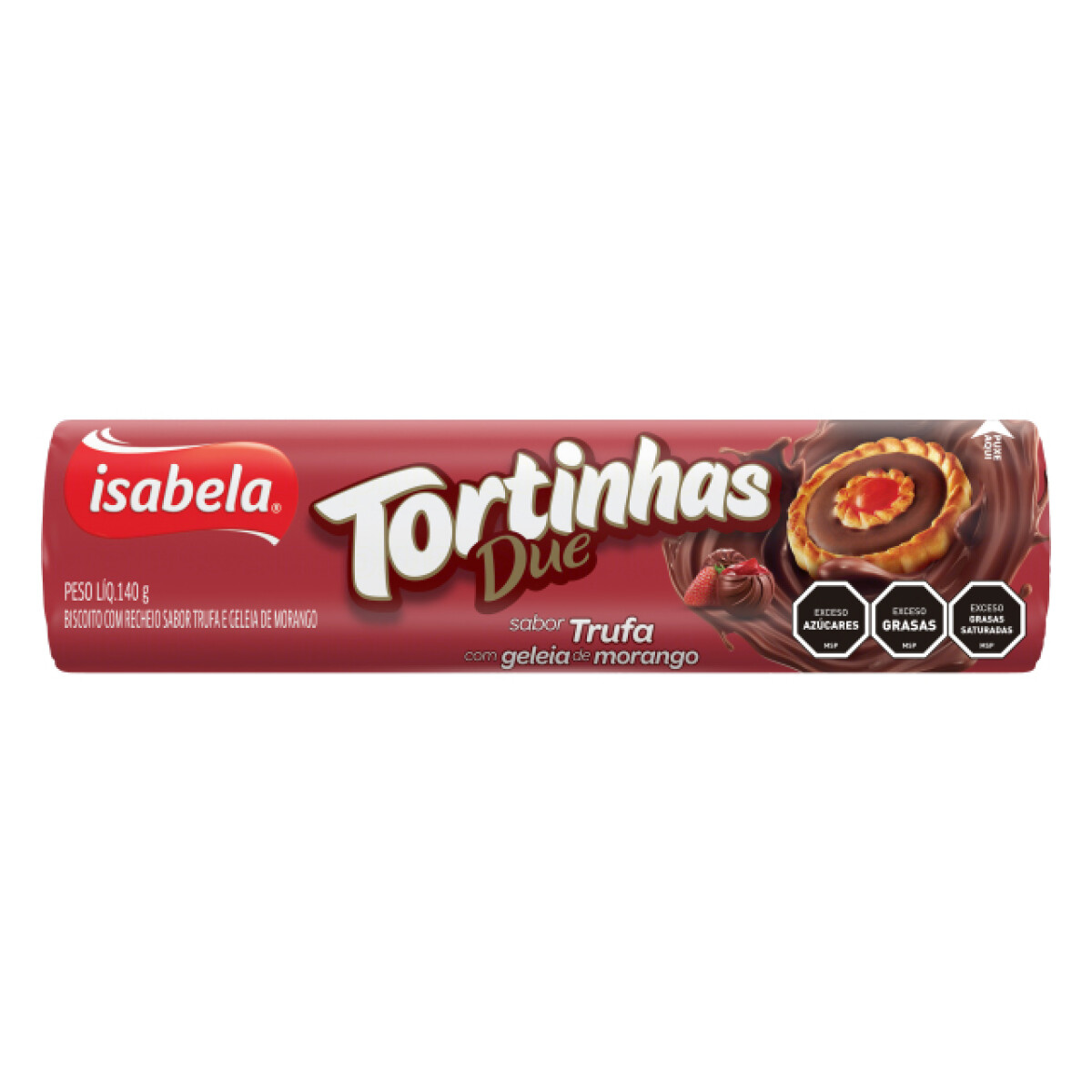Galleta Tortita Isabella - Duo Trufa con Gelatina de Frutilla 