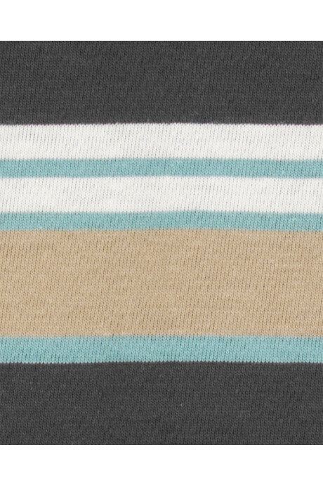 Remera de algodón, diseño colorblock Sin color