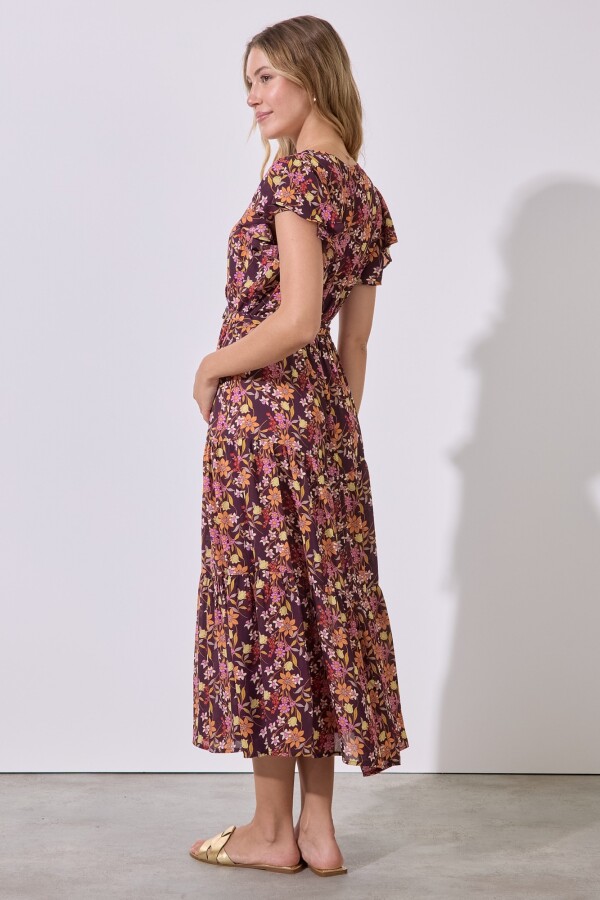 Vestido Maxi Spring BORDEAUX/MULTI