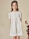 Vestido Con Tiras Bordadas Piedra