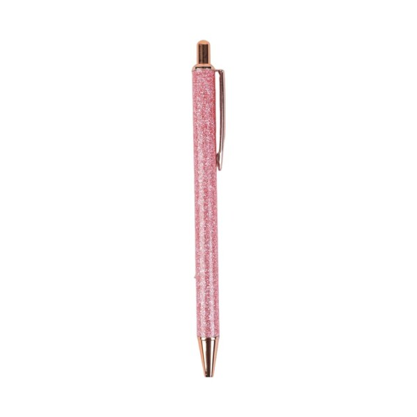 Lapicera glitter rosa