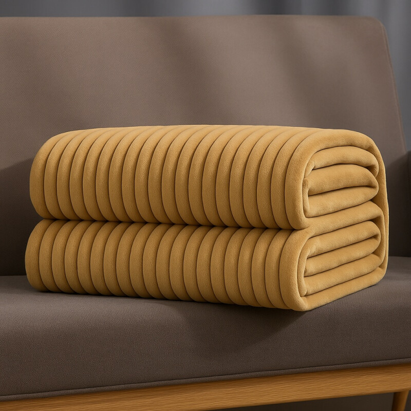 Manta Frazada Polar Suave Invierno 2 plazas Abrigada Beige