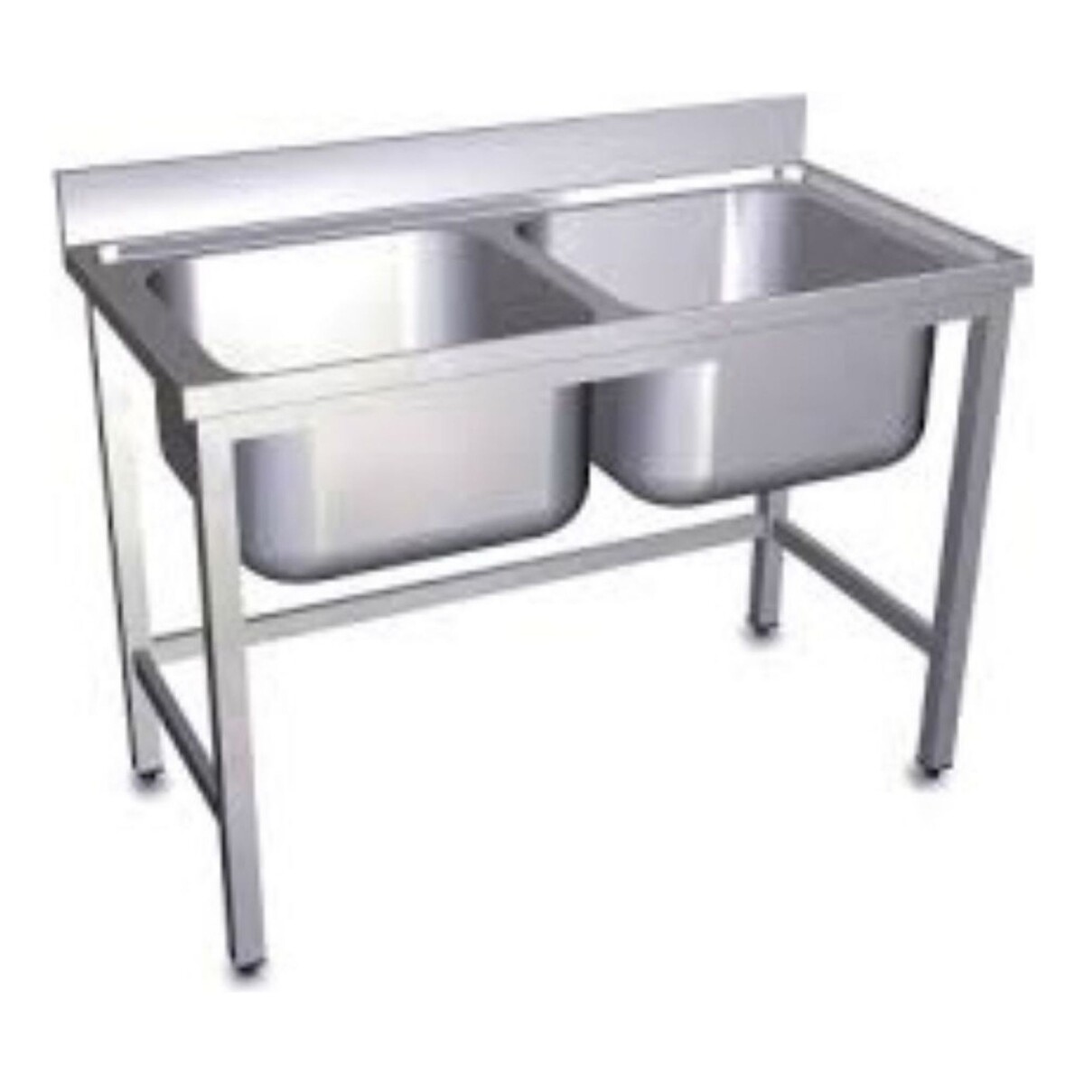 Mesada con Doble Piletón de Acero Inoxidable 120 cm | Lundar BV-81 