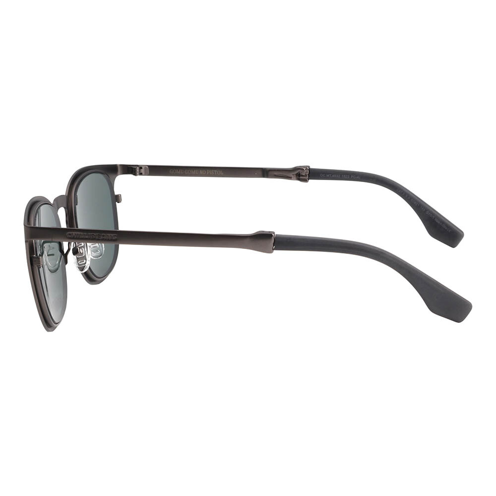 Lentes De Sol One Piece Redondo De Acero Inoxidable Verde/Ónix