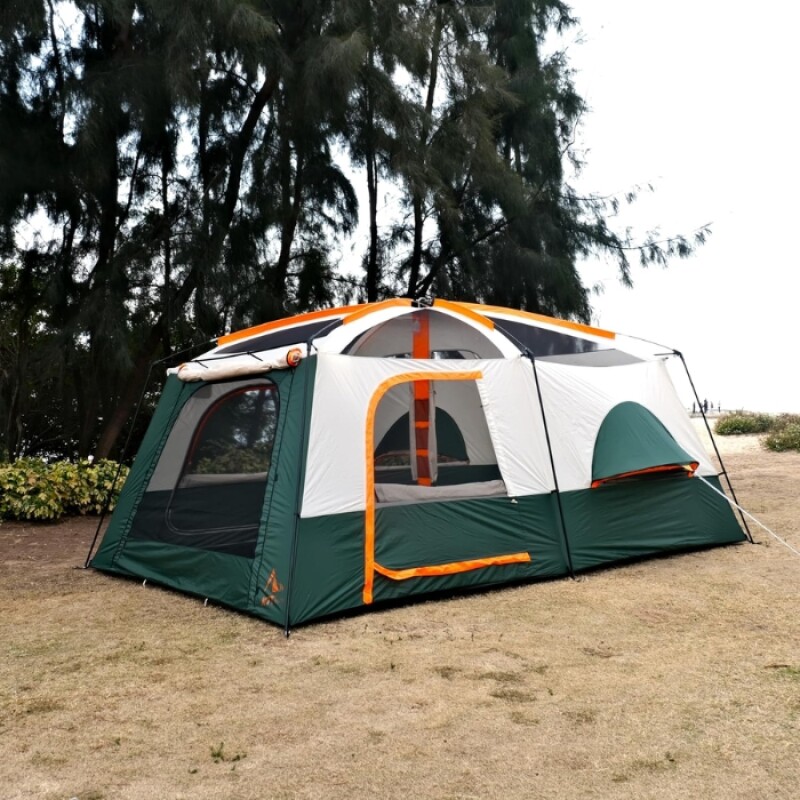 Carpa Estructural Reforzada con Avance 4-6 Personas Verde