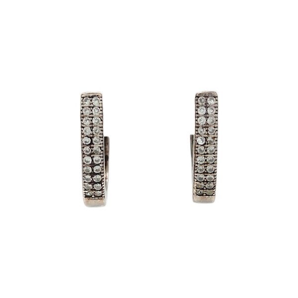 Caravanas Aros-Plata 925-Piedra Zirconia-CA3000 Conpiedra