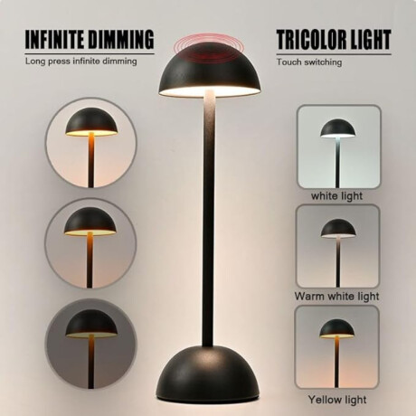 Lámpara de mesa Minimalista con Luz Led Negro