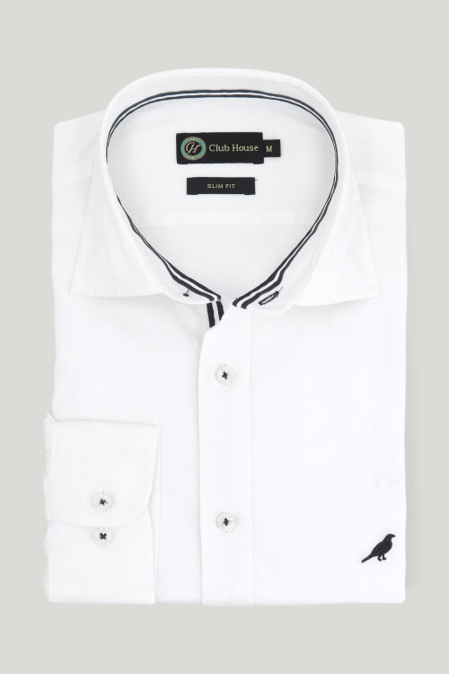 Camisa Oxford Short Collar - Blanca Camisa Oxford Short Collar - Blanca