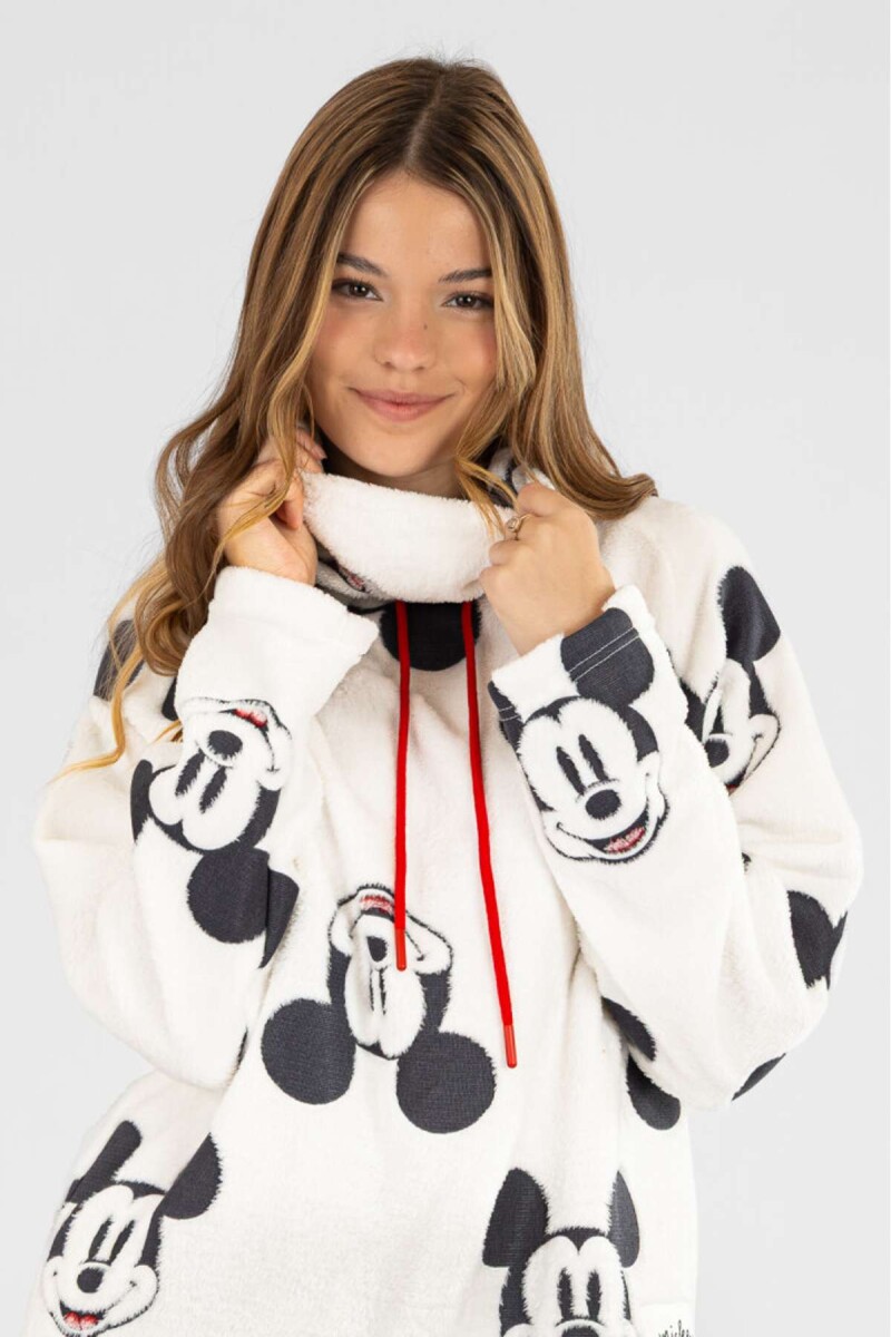 Sweater sherpa mickey - Marfil 