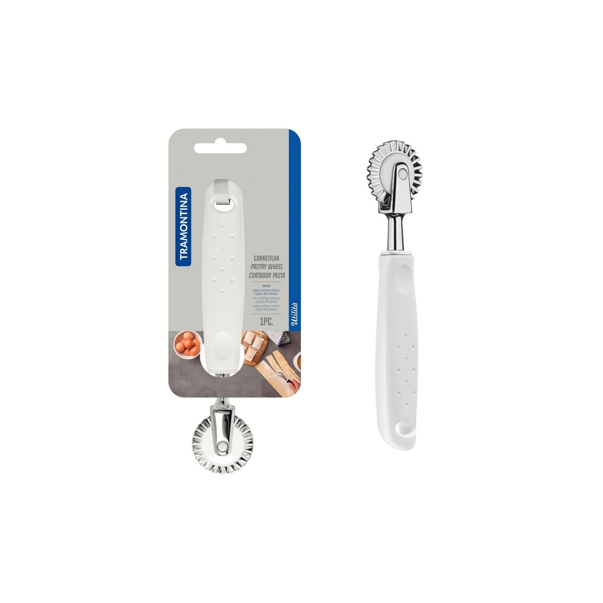 Corta Pasta y Ravioles Blanco 17 cm Utilita 