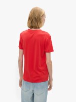 Camiseta Básica Cuello Pico rojo