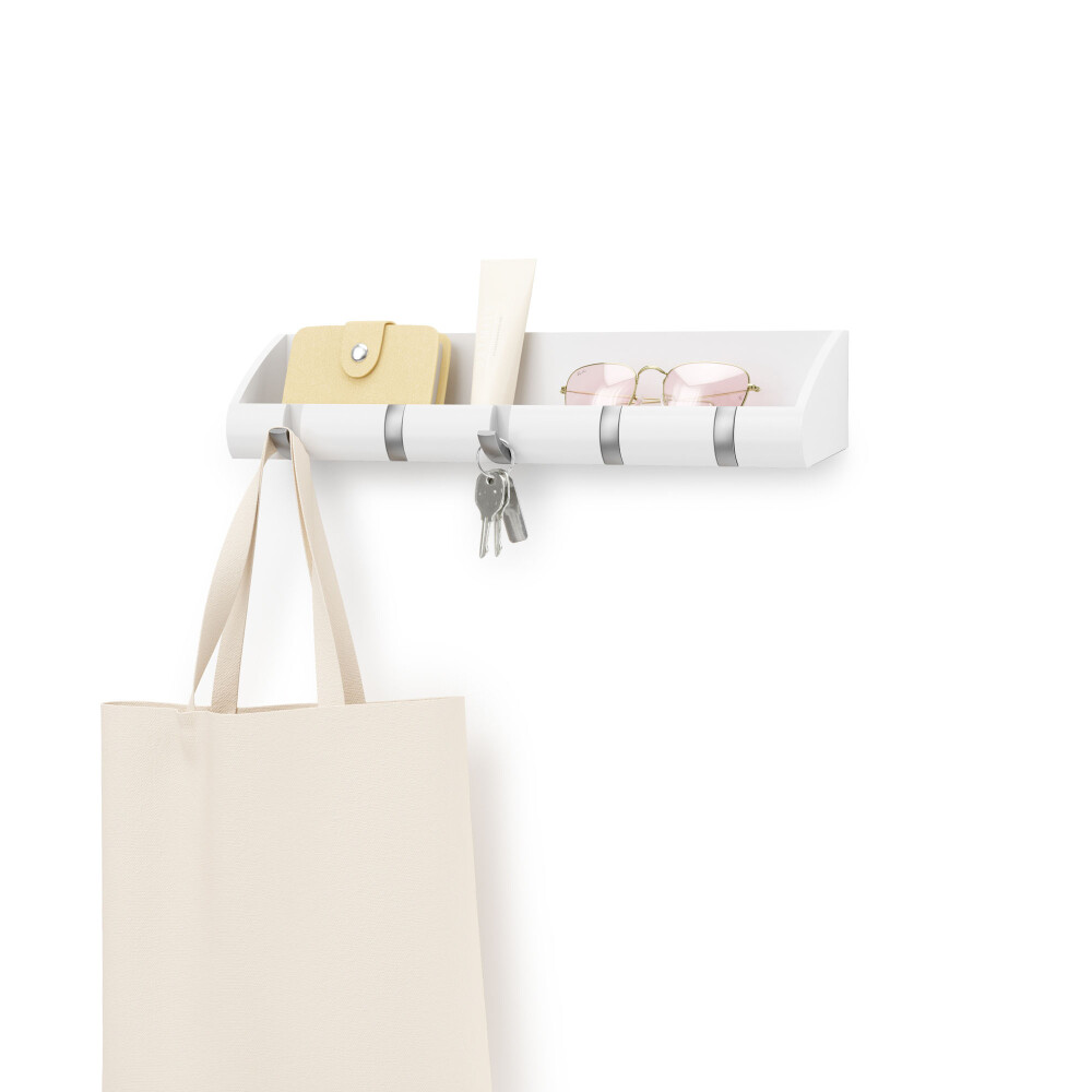 ORGANIZADOR LLAVES MADERA BLANCO UMBRA CUBBY