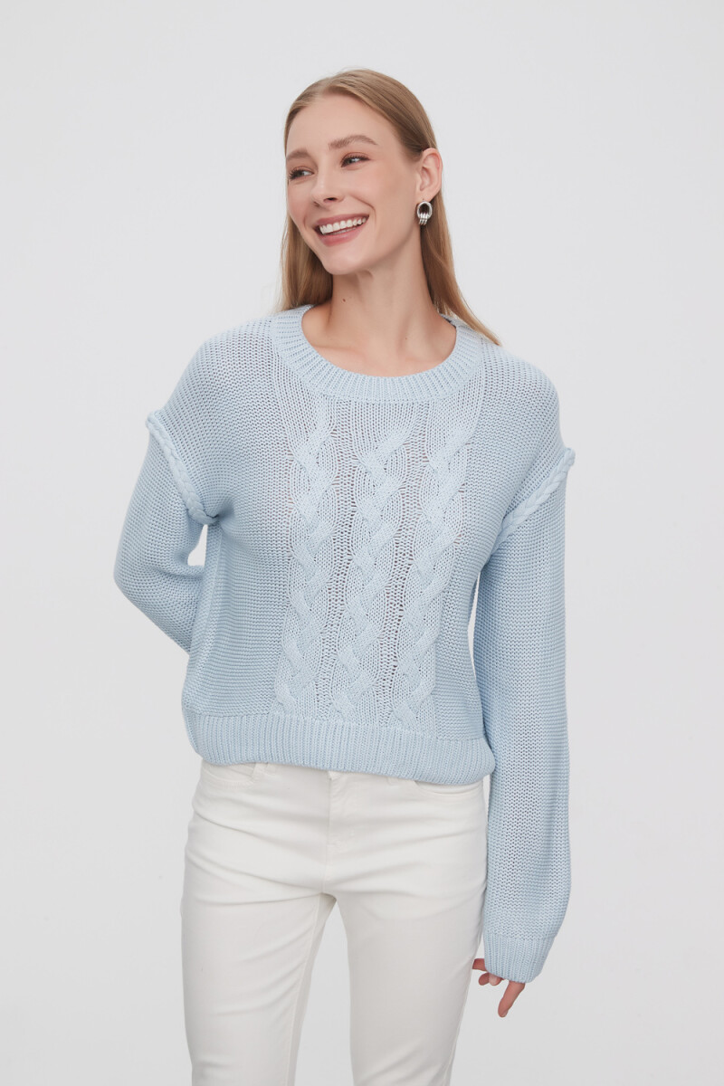 Sweater Vheritas - Celeste Claro 