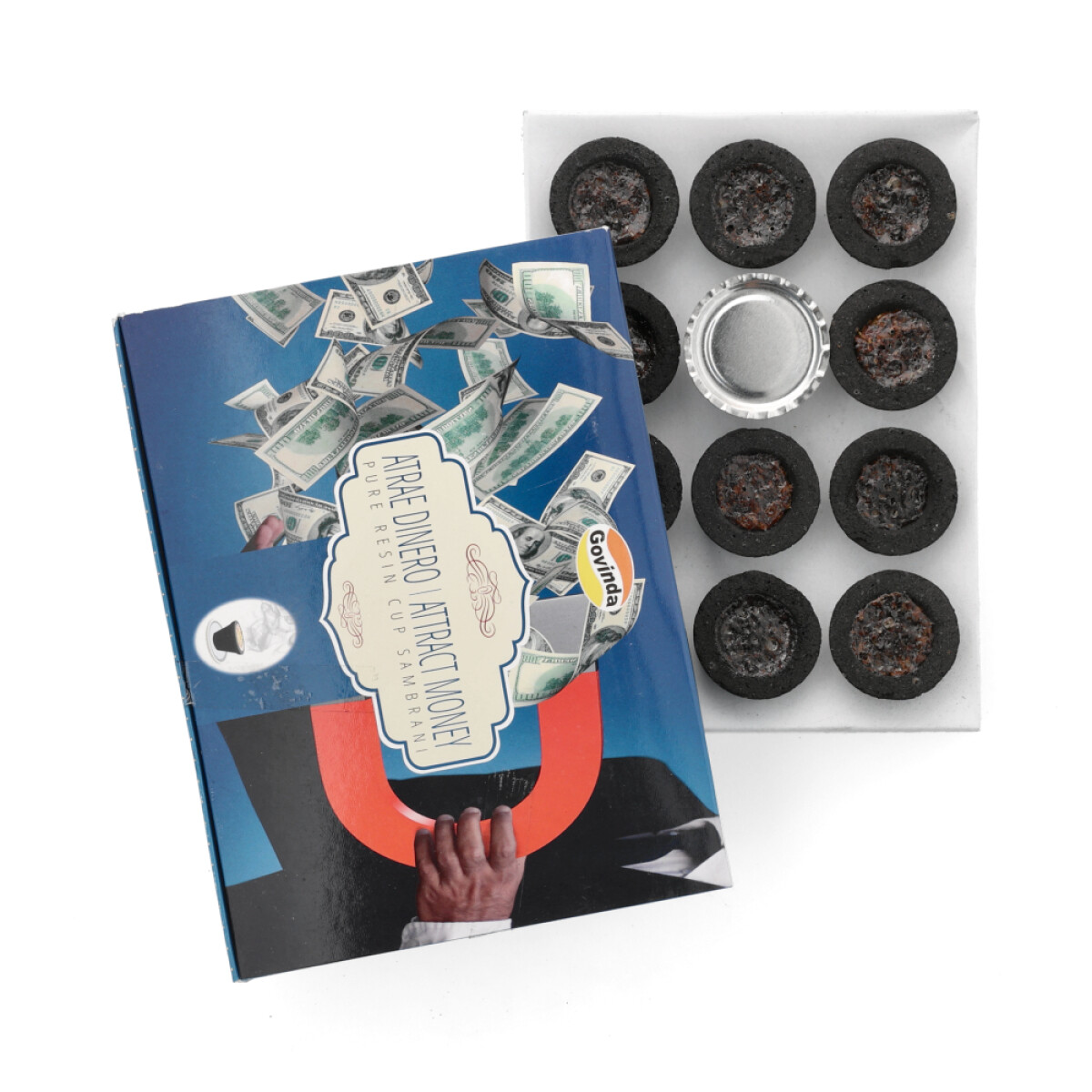 CARBÓN CON RESINA GOVINDA - Atrae Dinero 