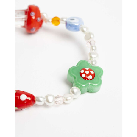 Pulsera Elástica Mix De Beads Combinacion Multicolor