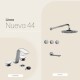JUEGO DE GRIFERIA INCLUYE LAVATORIO DE MESADA Y DUCHA CROMO