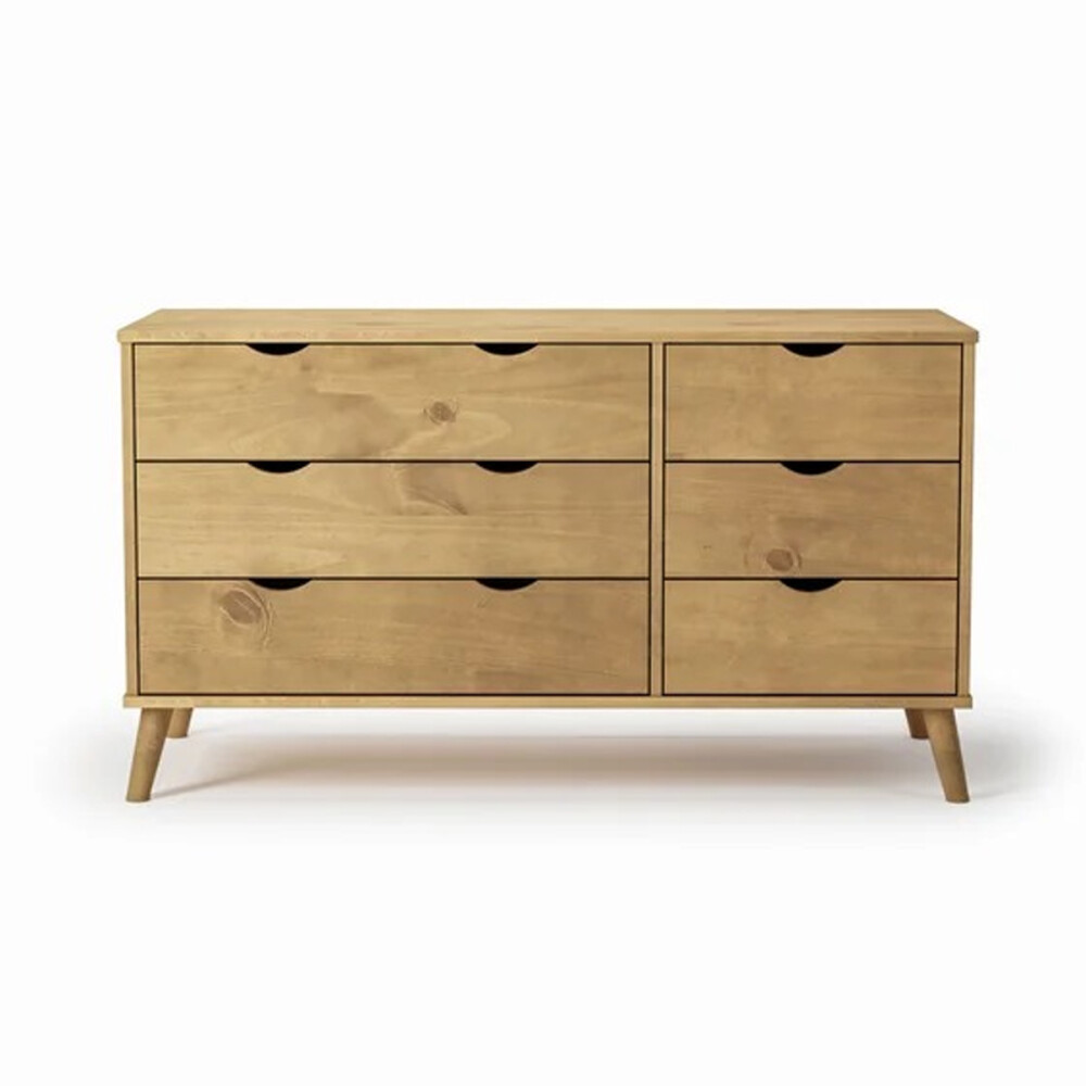 CÓMODA CAJONERA GUARDARROPA 6 CAJONES MADERA MACIZA MADERA