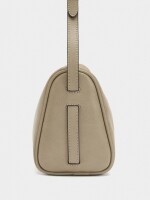 Bolso Bandolera Con Detalles De Piel taupe