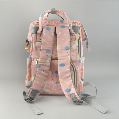 Mochila Maternal Unicornio Fondo Rosado