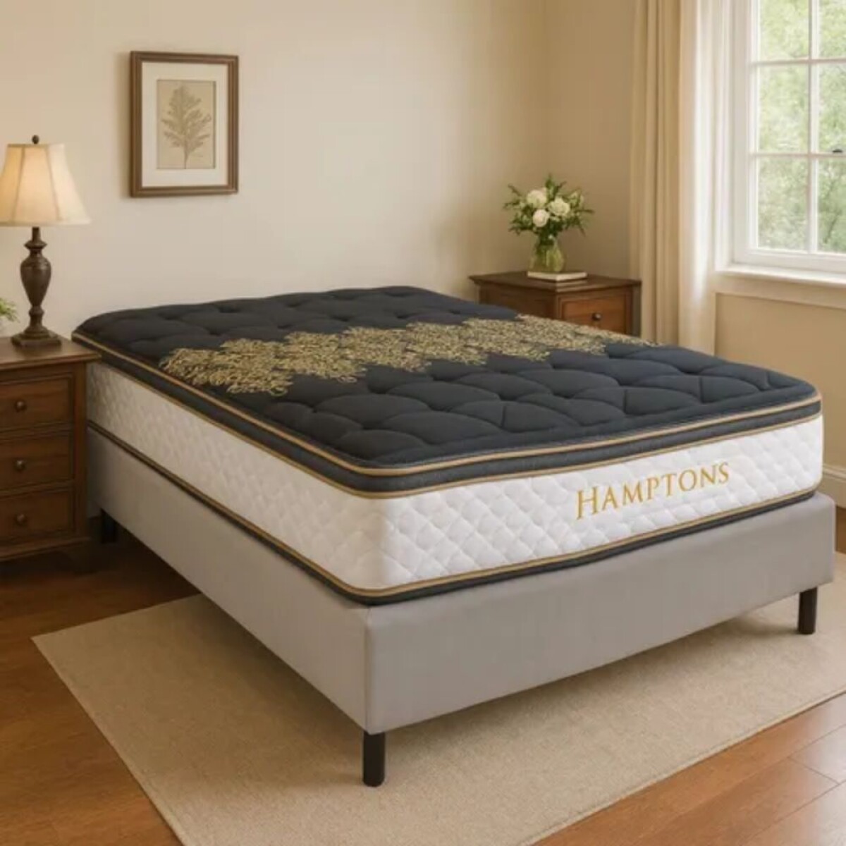Sommier 2 plazas THM Hybrid Iridium - Gris 