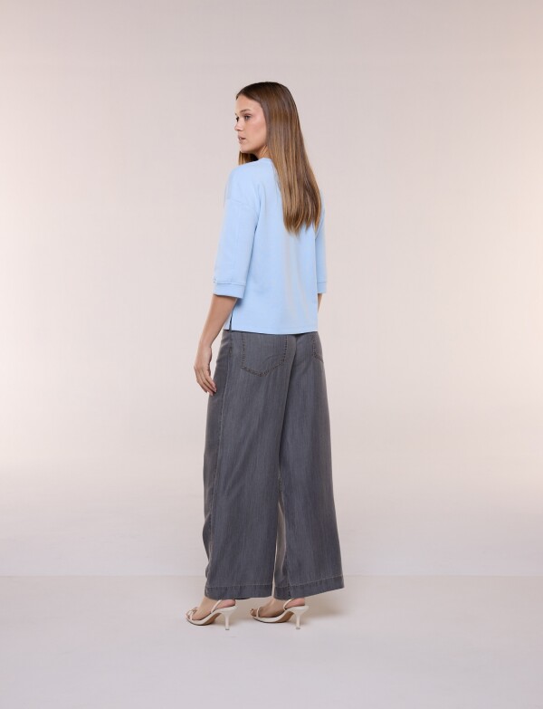 Buzo Comfy Manga Amplia CELESTE