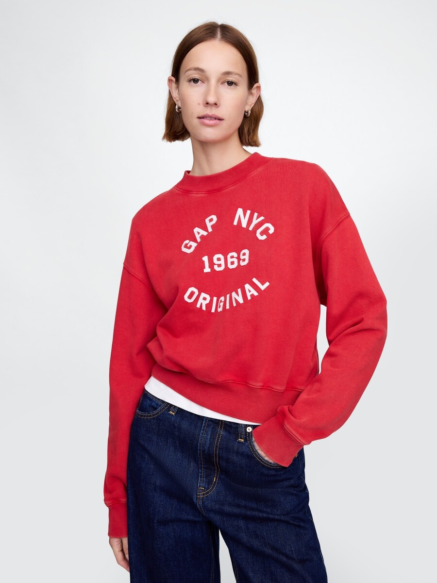 Buzo Deportivo Logo Gap Mujer - Modern Red 