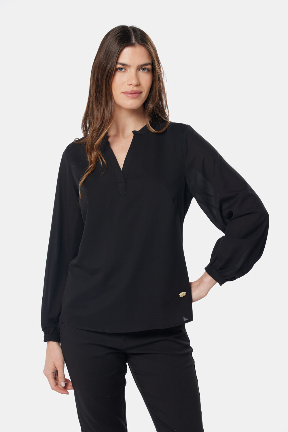 BLUSA MANGA LARGA Negro