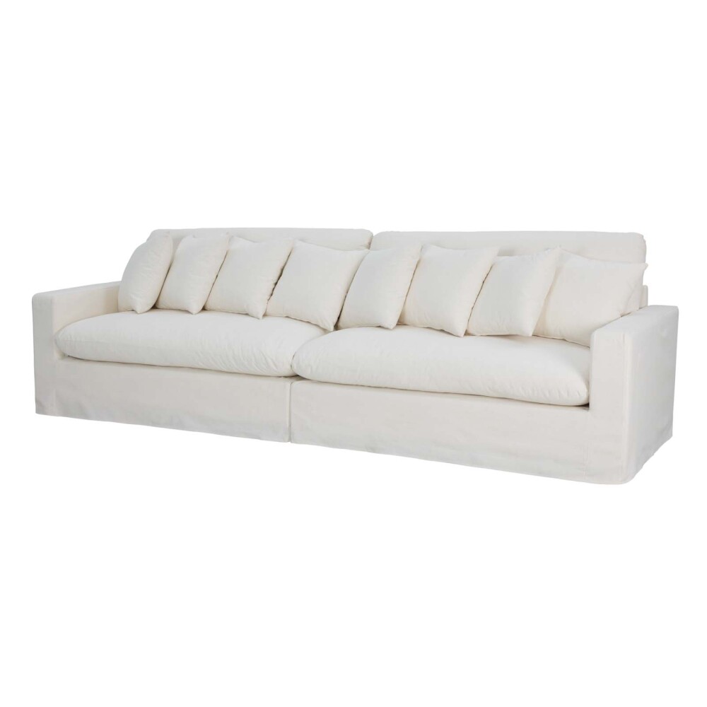 SOFÁ 4 CUERPOS TELA NATURAL-BEIGE MARBELLA CRUDO