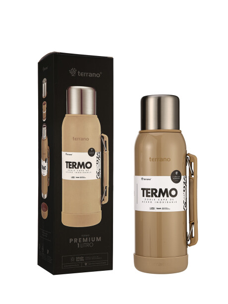 Termo Premium 1lt. Con base de Silicona Arena Metalizado