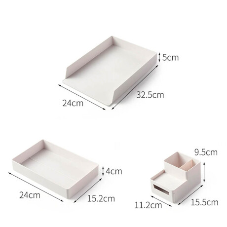 Set Completo Bandeja Organizador Escritorio Pvc Set Completo Bandeja Organizador Escritorio Pvc